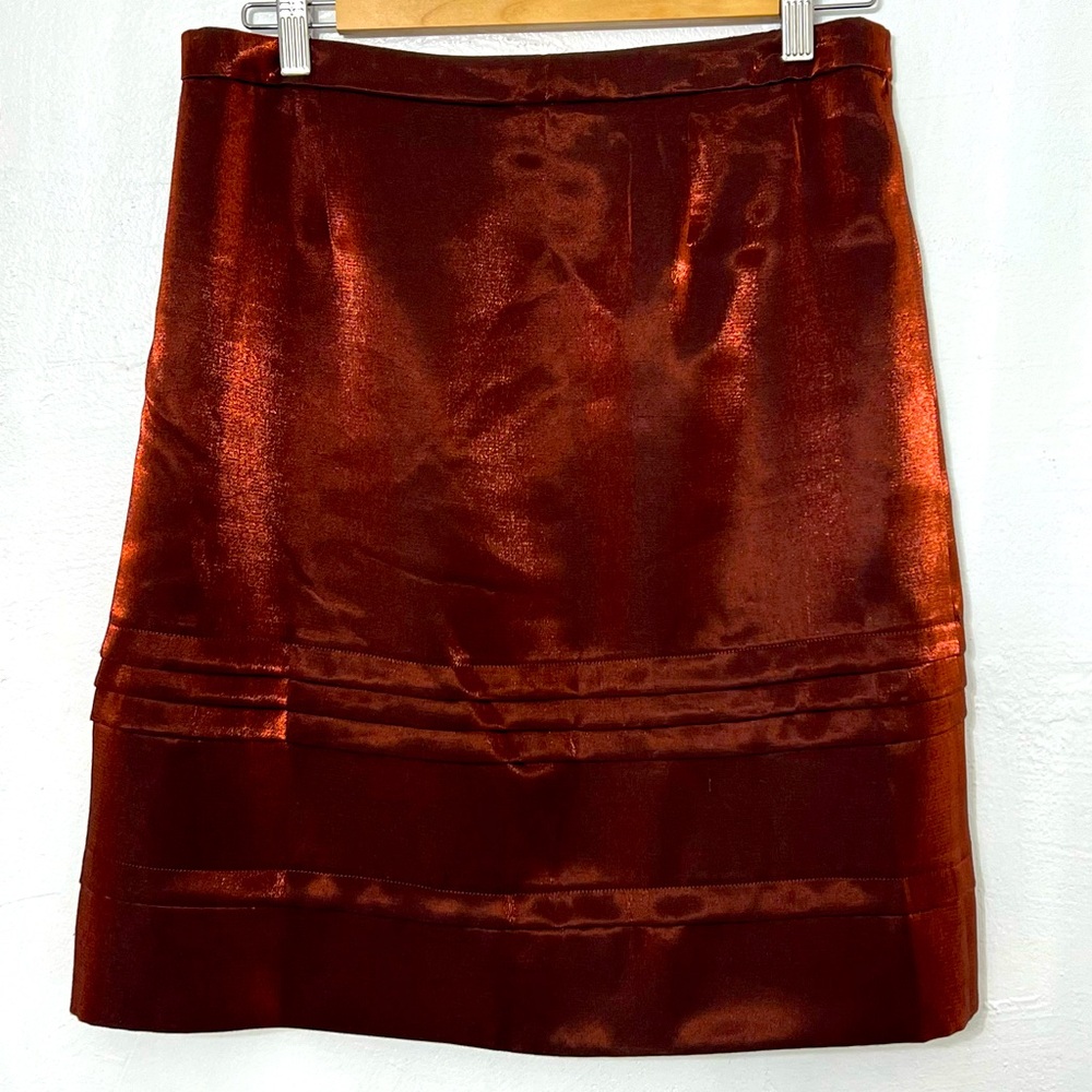 Simply Vera Vera Wang Copper Shimmer Midi Skirt